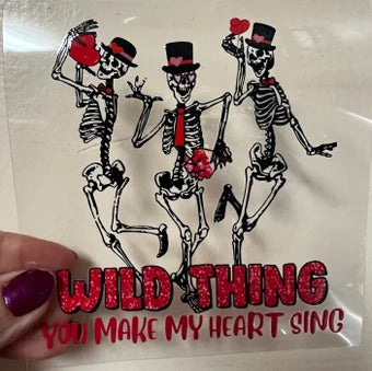 12G Wild Thing You Make My Heart Sing 4” Decal UV DTF Wrap