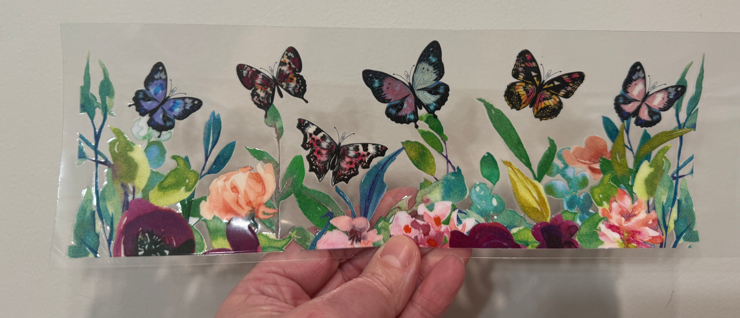 Y3 Watercolor Butterflies UV DTF Wrap