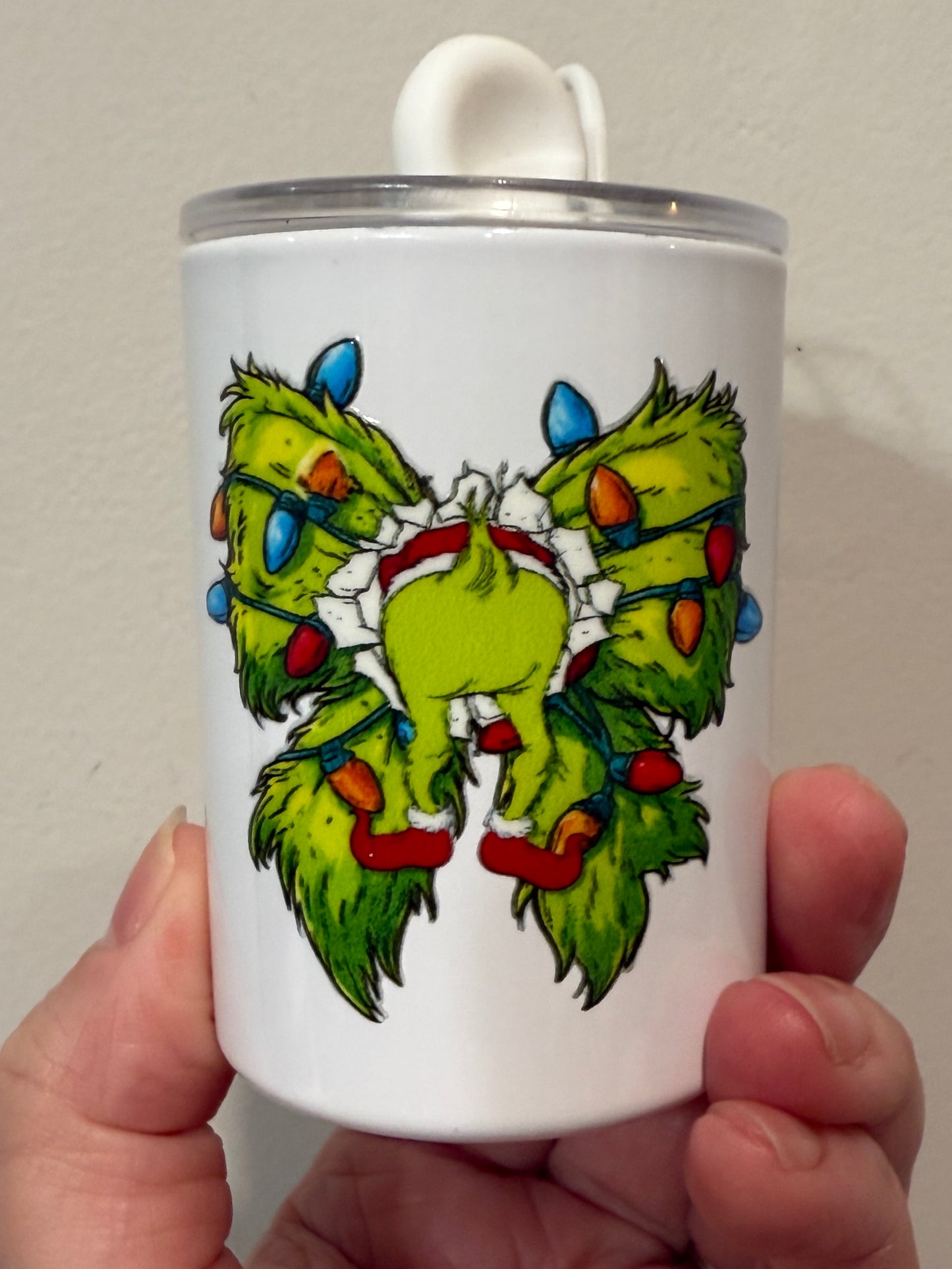 Mini Grouch Furry Bow Grouch Front And Back Set  2” Decal