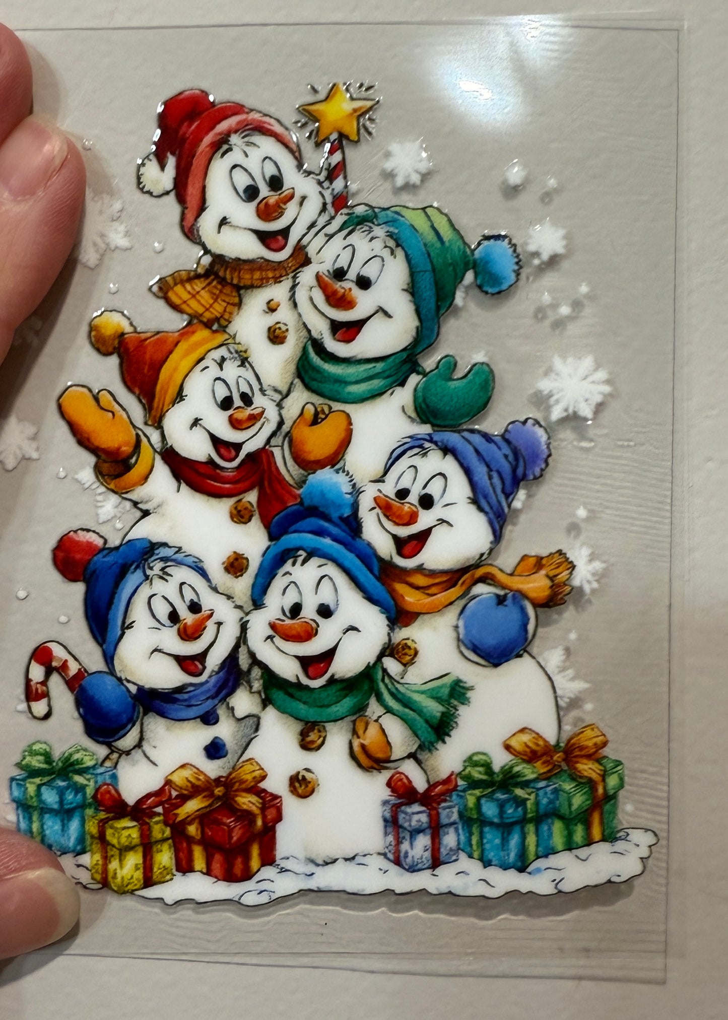 21Y Merry Snowmen 4” Tall Decal
