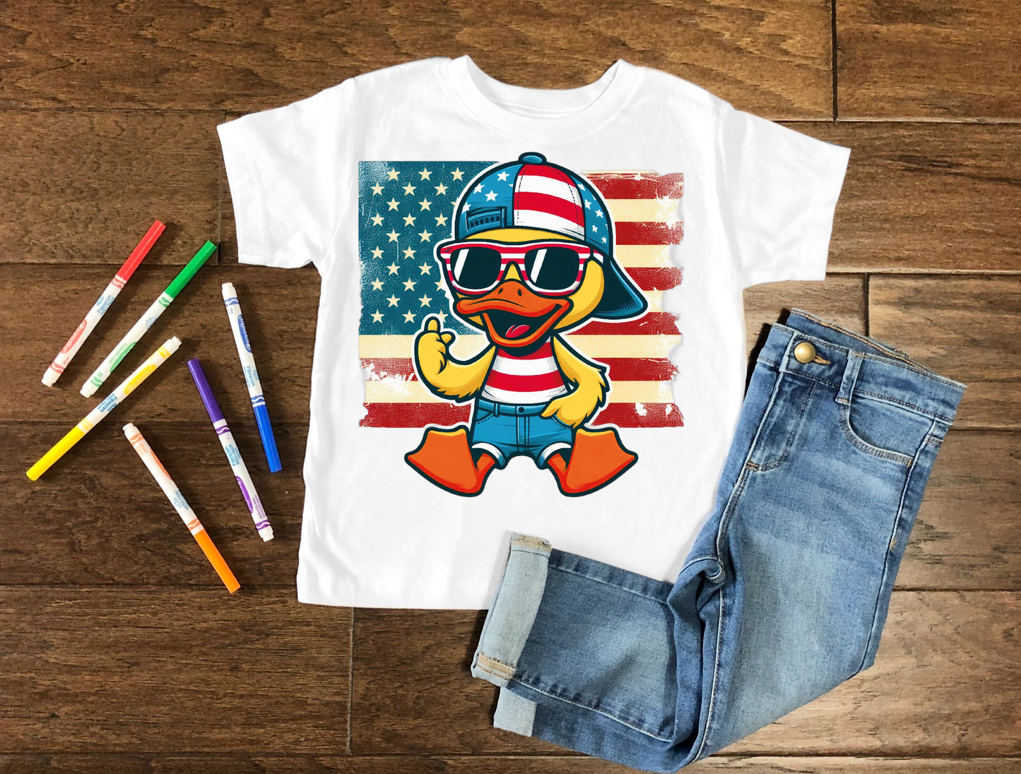 Patriotic Duck Ready To Press DTF Print