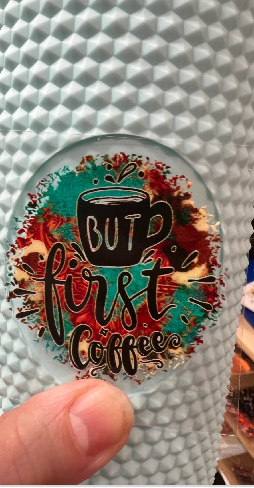 Mini Western But First Coffee 2” UV DTF Decal