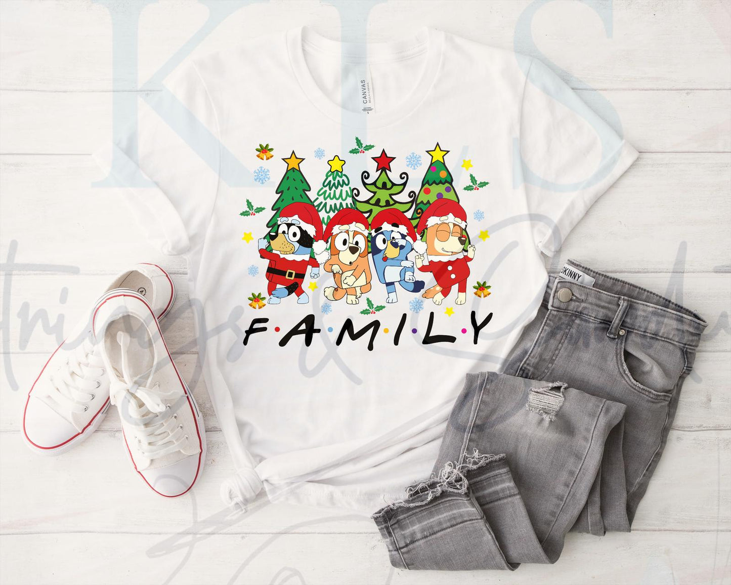 Dog Family Christmas Ready To Press DTF Print