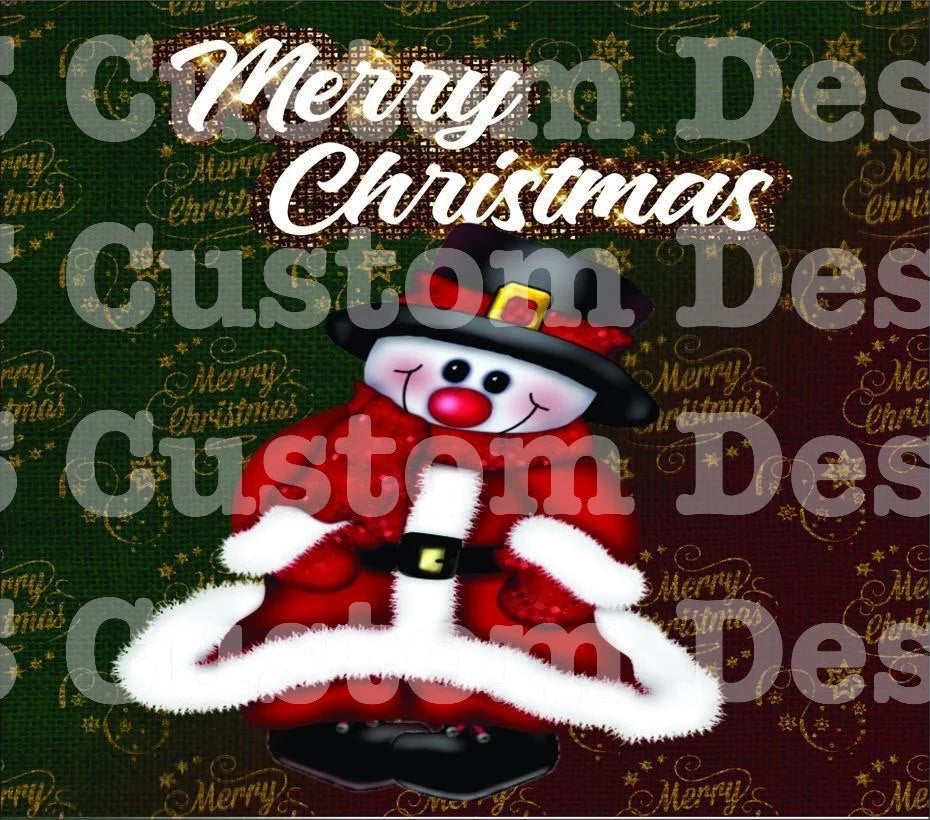 Christmas Snowman 20 Oz Skinny Permanent Vinyl
