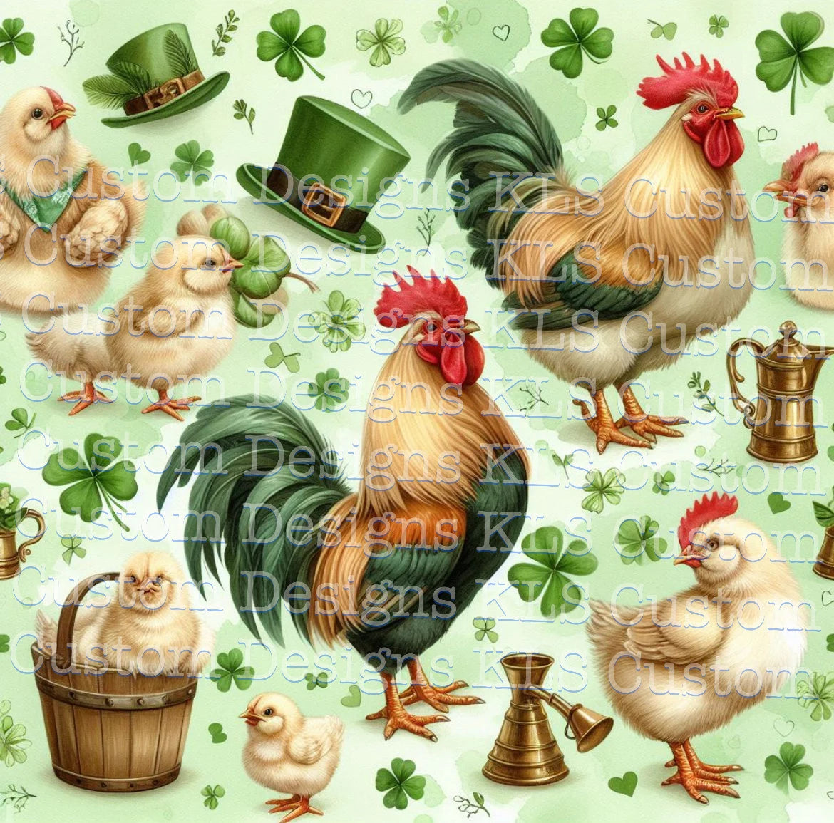 Shamrock Chickens 20 Oz Skinny Permanent Vinyl