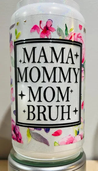 G4 Mama Mommy Mom Bruh Pink Floral UV DTF Wrap