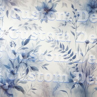 Waterflower Blue Floral 20 Oz Skinny Permanent Vinyl