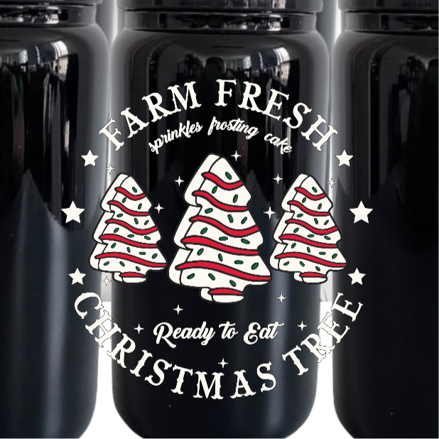 Farm Fresh Christmas Trees Ready To Eat 4” Tall Decal