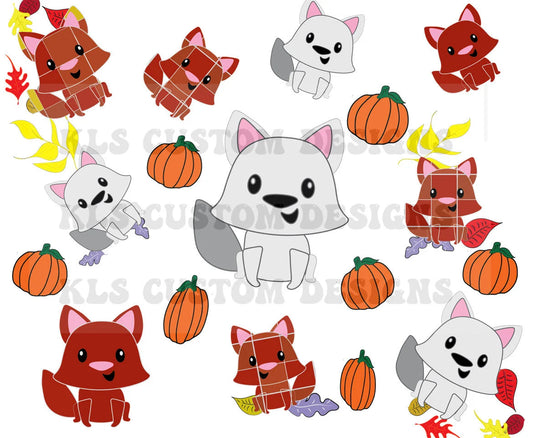Fall Foxes 20 Oz Skinny Permanent Vinyl