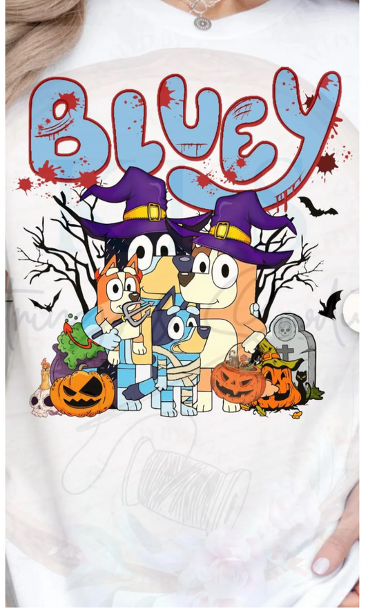 Halloween Blood Blue Ready To Press DTF Print