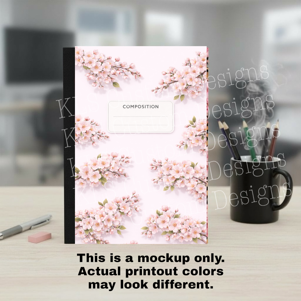 Composition Notebook Cover and Matching Back Permanent Vinyl