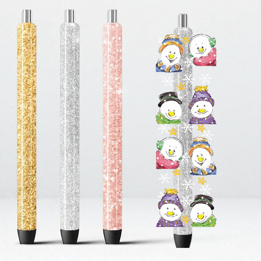 Snowmen UV DTF Pen Wrap