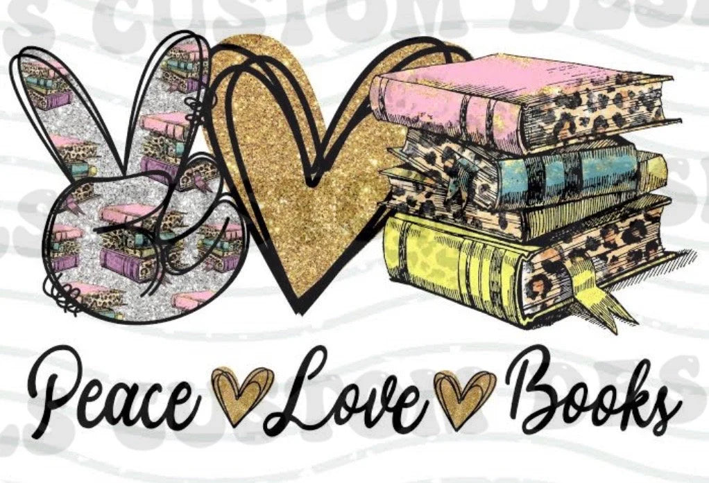 B2 Peace Love Books UV DTF Wrap