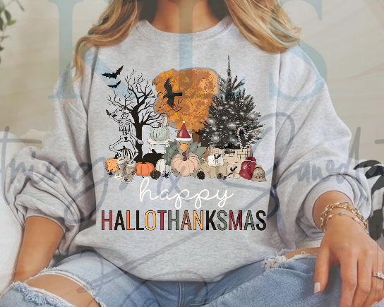 HalloThanksMas Ready To Press DTF Print