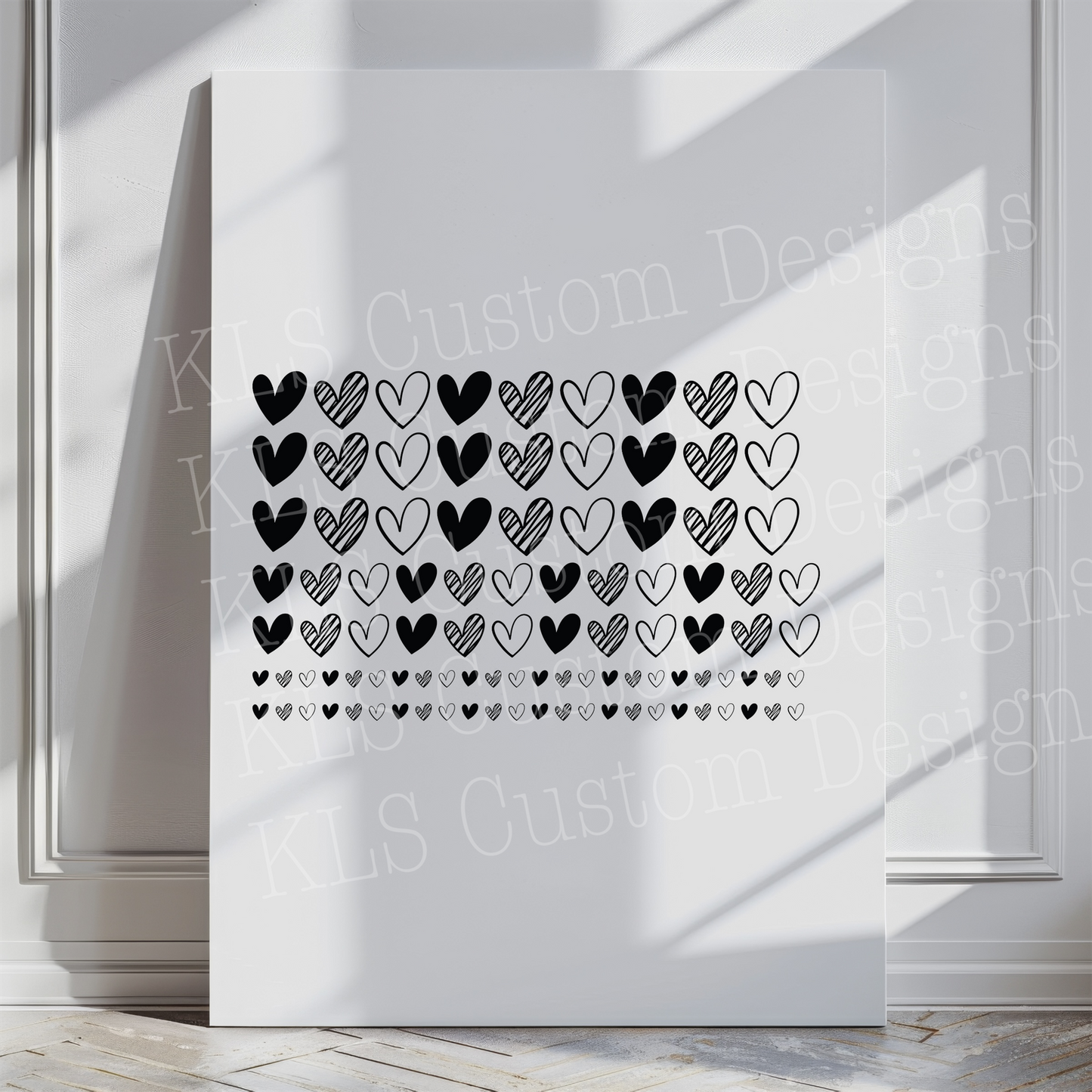 19P Doodle Hearts Clip Sheet - This sheet is intended to be cut up and placed using your own creative style. (Copy)