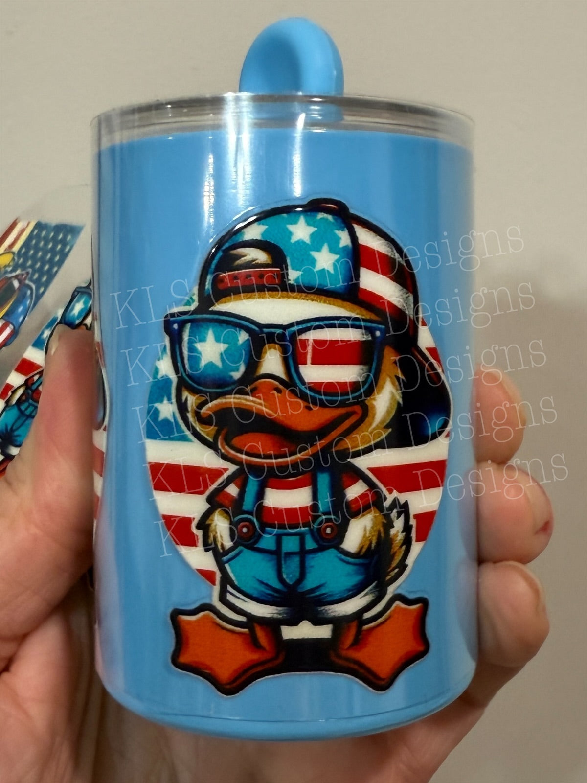 Patriotic Duck Mini UV DTF Decal