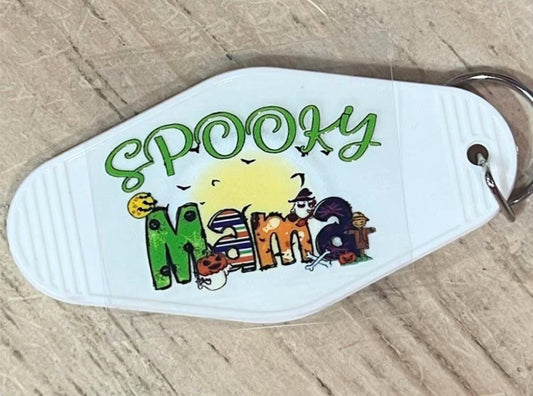 Keychain Spooky Mama Halloween UV DTF Decal