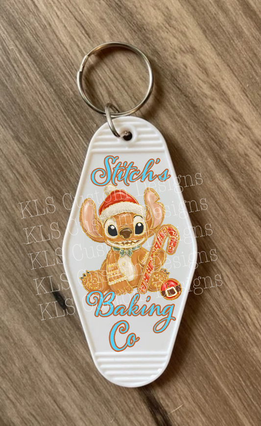 Keychain Christmas Alien Faux Gingerbread Cookie UV DTF Decal