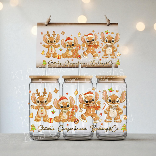 16P Christmas Alien Faux Gingerbread CookieUV DTF Wrap