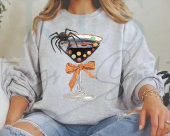 Witches Brew Spider Martini Ready To Press DTF Print