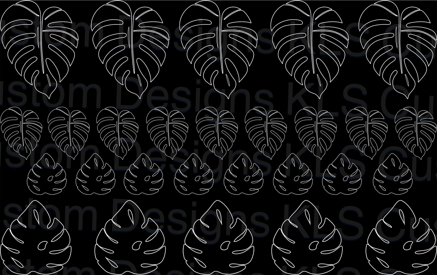 17G Monstera Leaves Clip Sheet - This sheet is intended to be cut up and placed using your own creative style.