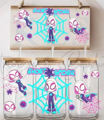 G8 Cartoon Ghosty Spider UV DTF Wrap