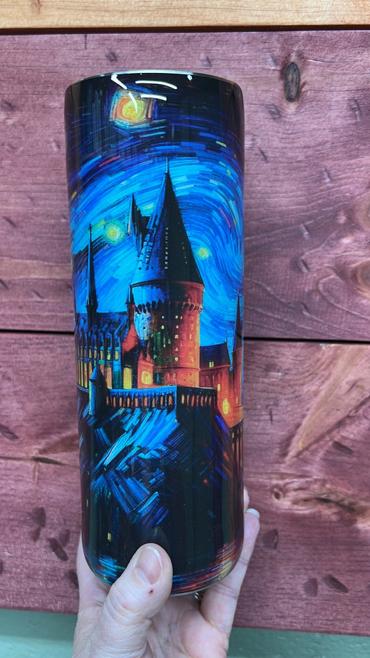 Starry Night Wizard School 20 Oz Skinny Permanent Vinyl
