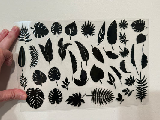 20B Tropical Leaves Clip Sheet - This sheet is intended to be cut up and placed using your own creative style.