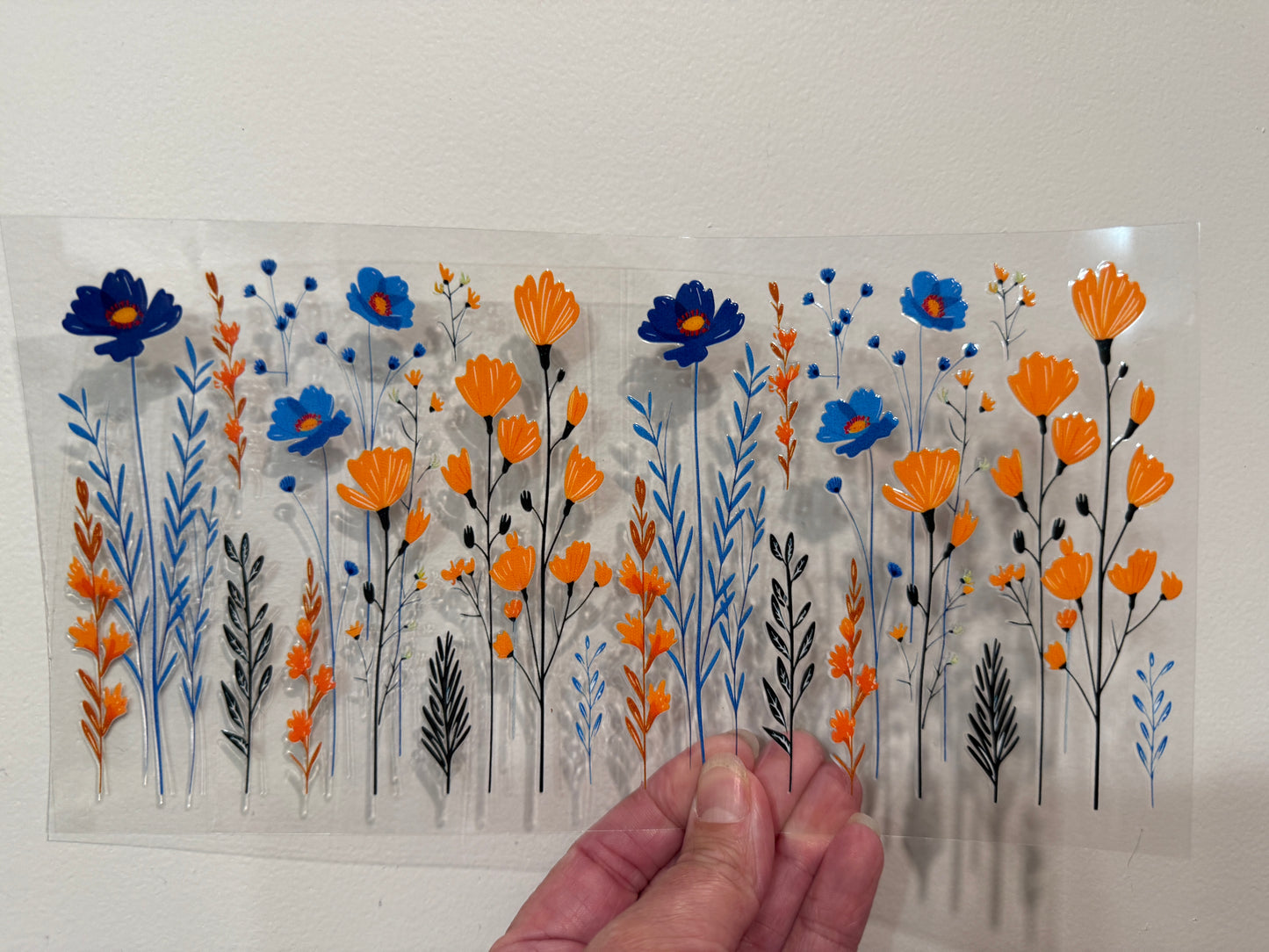 P2 Wildflowers Blue Yellow UV DTF Wrap