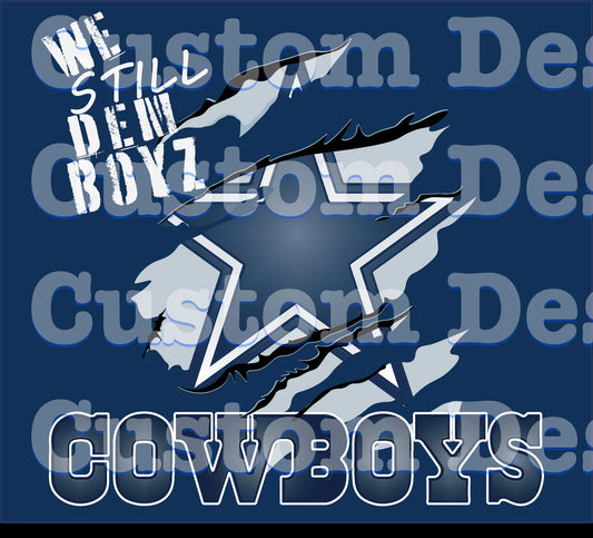 Football 20 Oz Skinny Permanent Vinyl