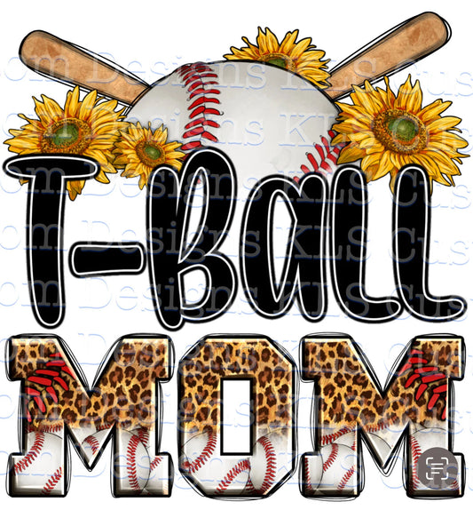 T-Ball Mom Dad Ready To Press DTF Print
