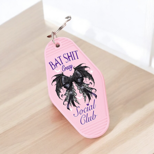 Keychain Bat Shit Crazy UV DTF Decal