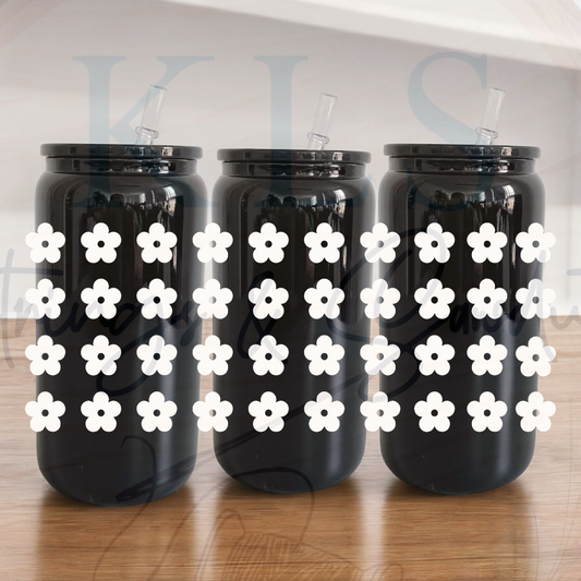 Y1 Boho Daisies UV DTF Cup Wrap