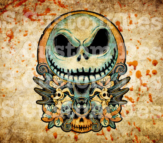 Skeleton Slatter 20 Oz Skinny Permanent Vinyl