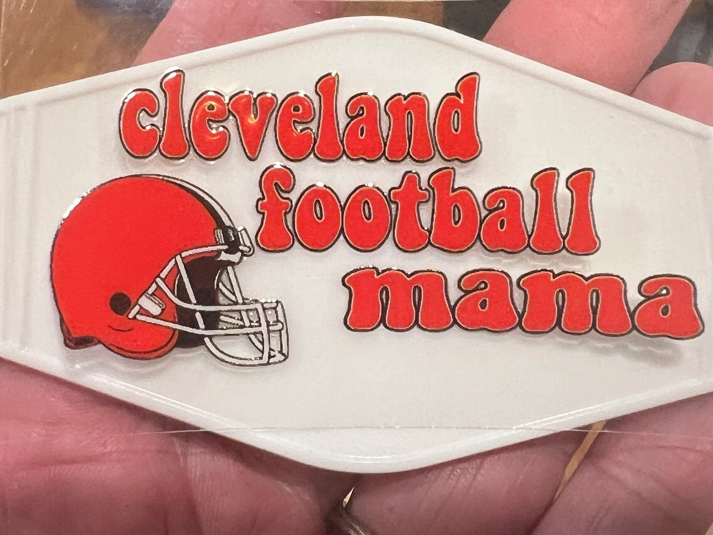 Keychain Football Mama UV DTF Decal