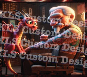 Man And The Dragon Tattoo 20 Oz Skinny Permanent Vinyl