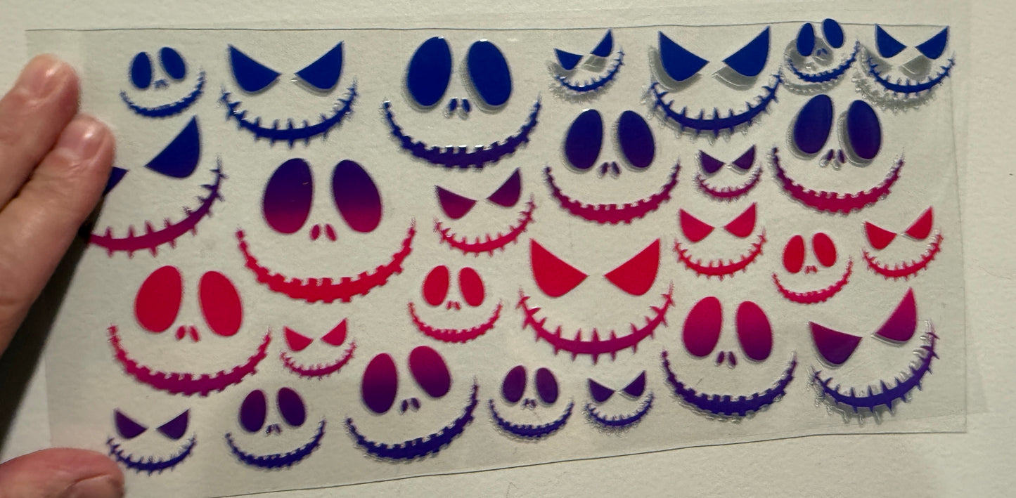 G1 Skeleton Faces Wrap UV DTF Wrap