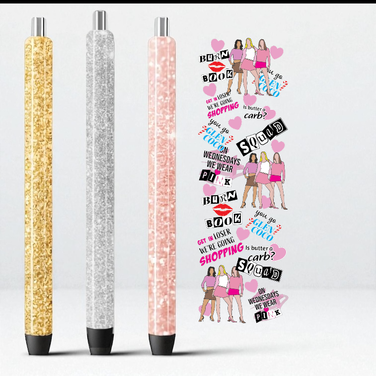 4Y Pink Squad Goals UV DTF Pen Wrap