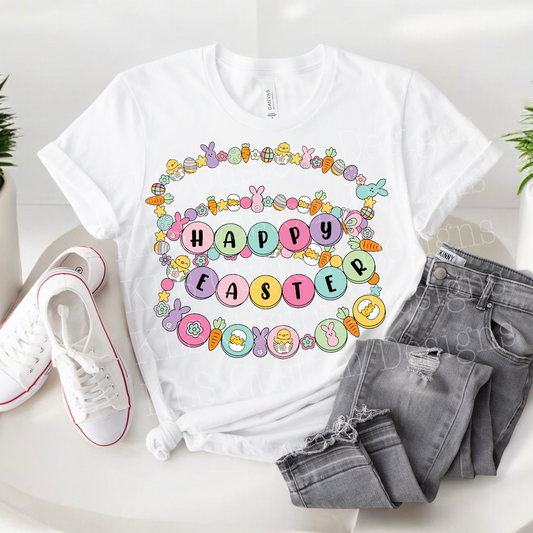 Happy Easter Friendship Bracelet Ready To Press DTF Print