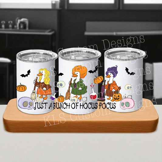 Witchy Halloween Sisters Goose Shot Glass UV DTF Wrap