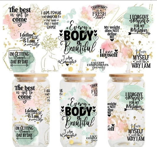 B1 Every Body Is Beautiful UV DTF Wrap