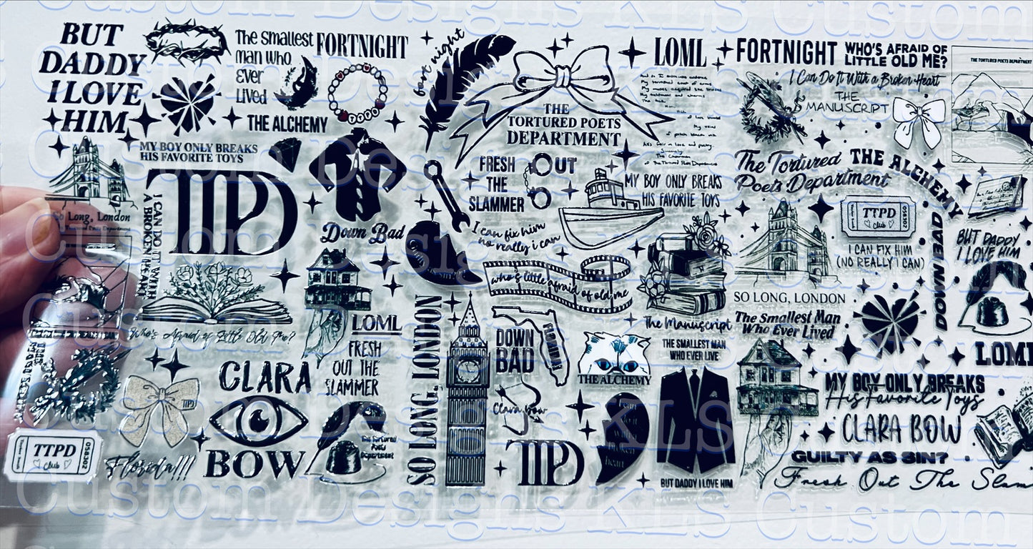 B3 Poetry Writing UV DTF Wrap