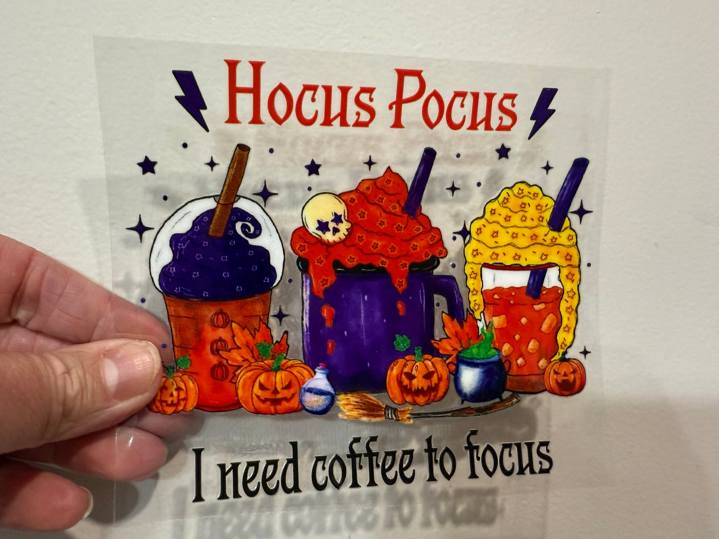 19B I Need Coffee To Focus 4” Tall