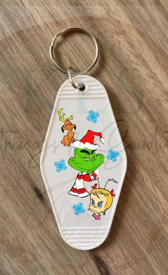 Keychain Christmas Characters UV DTF Decal
