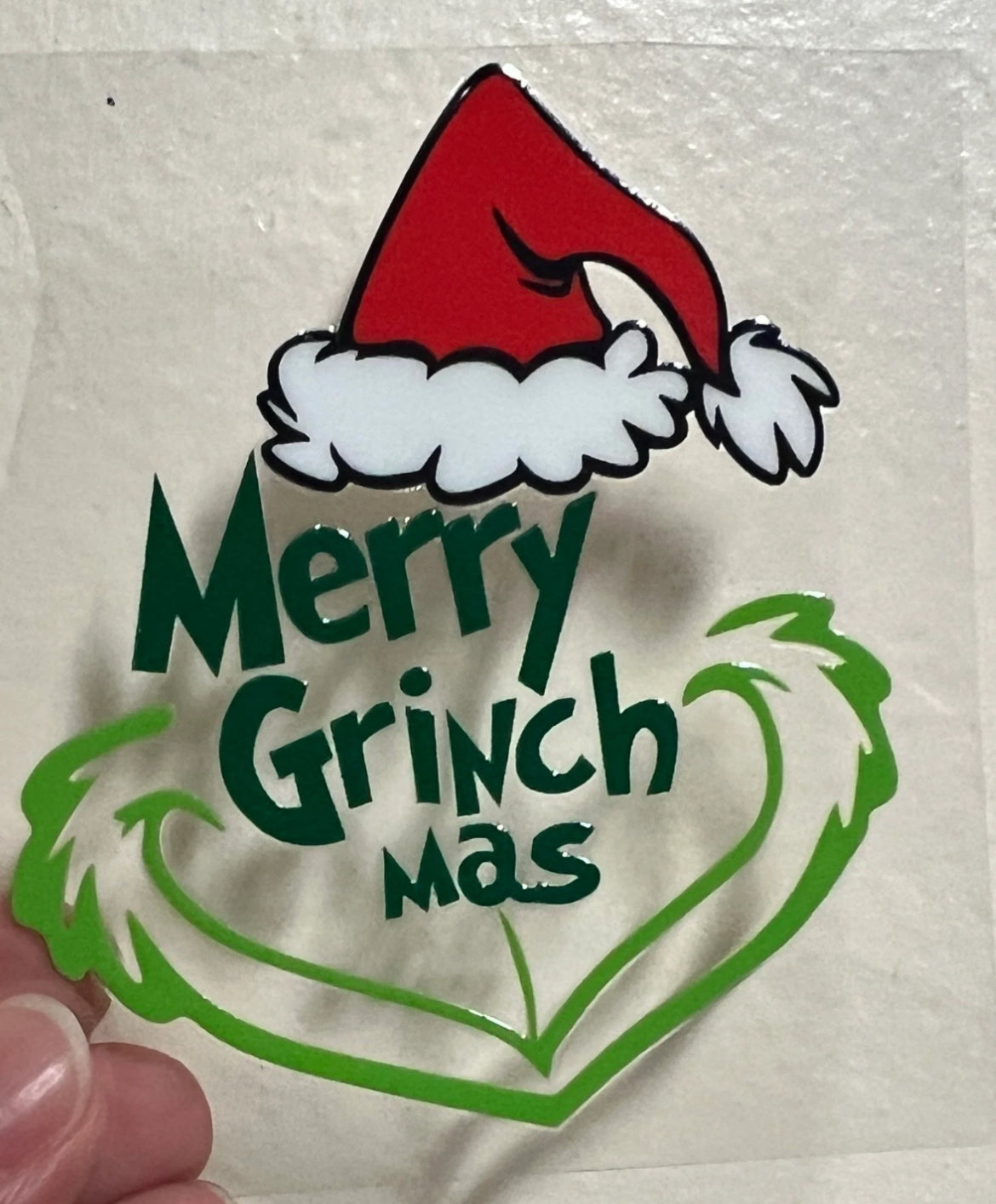 Mini Merry Grouchmas Christmas  2.75” UV DTF Decal