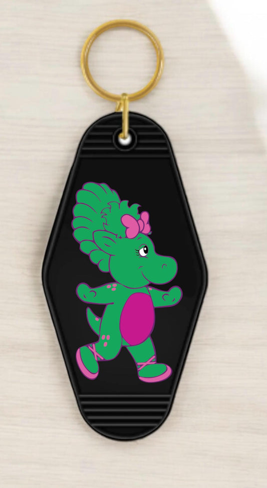 Keychain 90’s Green Dinosaur UV DTF Decal