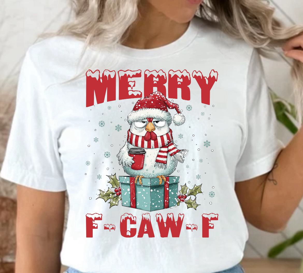 Merry F Caw F Christmas Ready To Press DTF Print