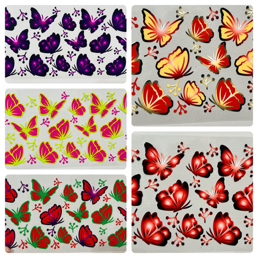 Y6 Butterfly Craft Pack (5 Pieces as Shown) UV DTF Wrap