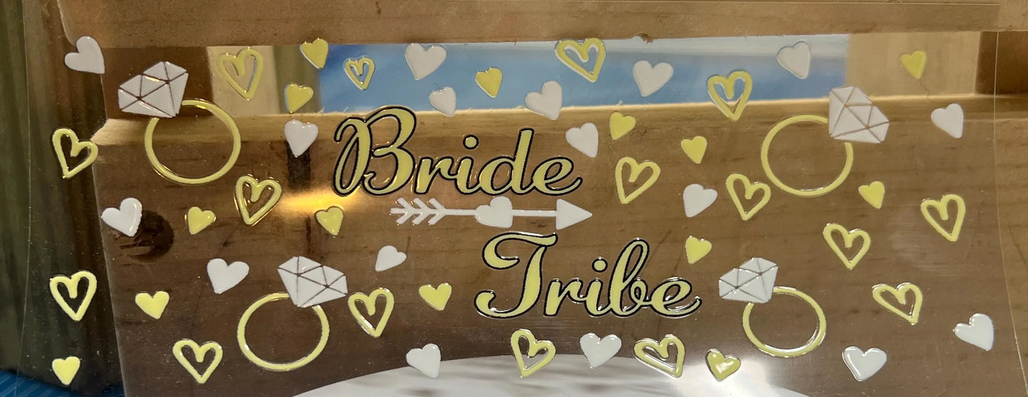 Shot Glass Bride And Bride Tribe3 OZ UV DTF Wrap