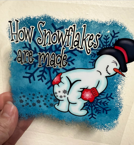 14P How Snowflakes Are Made UV DTF Decal